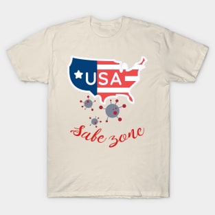 Safe zone America 4th of july shirt - Safe zone T-Shirt